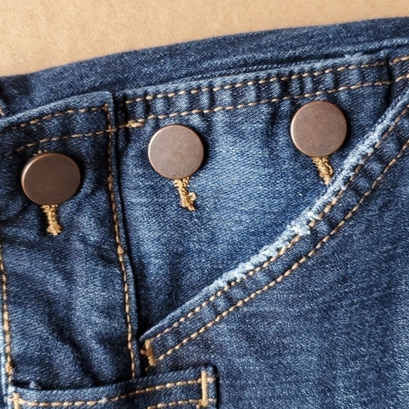 No Boundries distressed denim short overalls Large Junior 11 -13 - Picture 6 of 13